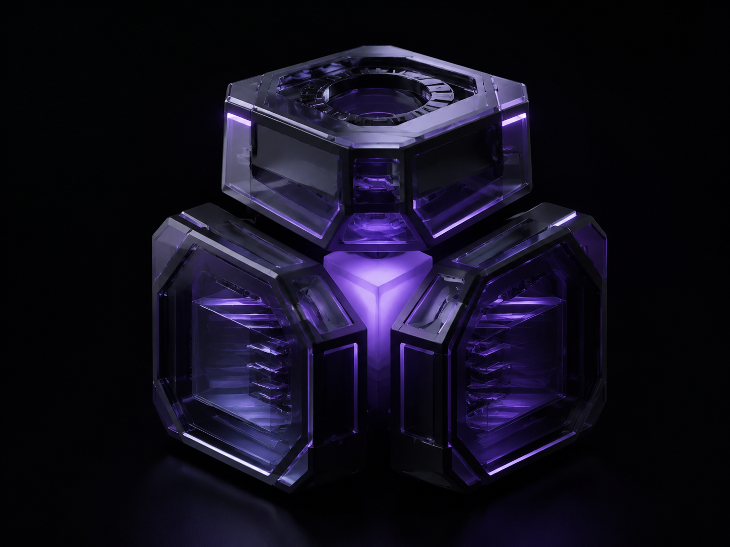 Abstract violet reserve vault